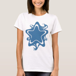T-shirt Conception de déclaration BLEU STAR Snappy Blue