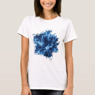 T-shirt Conception de déclaration de FLAMME BLEUE argentée