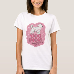 T-shirt Conception de déclaration de MAMAN CHIEN Rose Snap