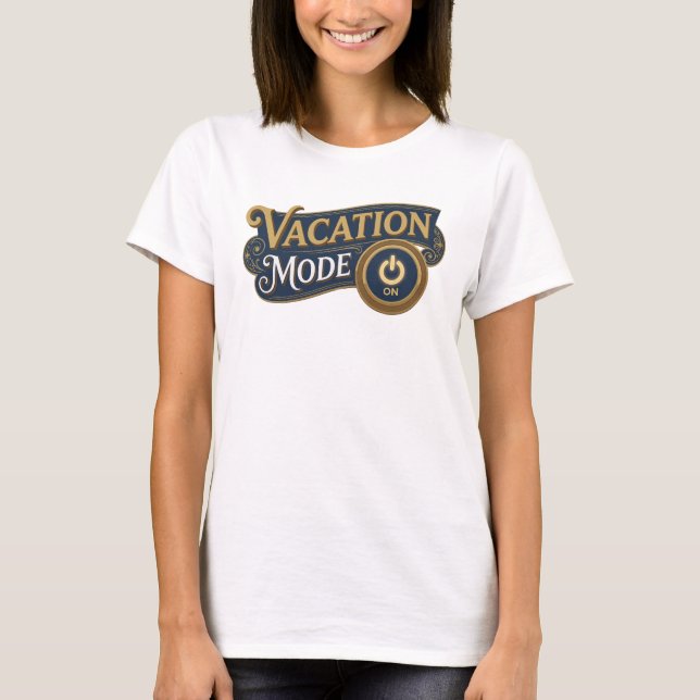 T-shirt Conception de déclaration MODE VACANCES ACTIVÉ Ora (Devant)