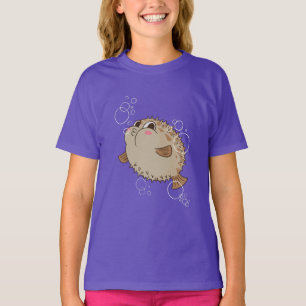 T-shirt Conception de dessin animé de vie marine Fugu