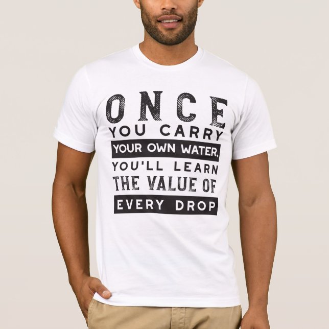 T-shirt Conception de devis de sagesse - Valeur de chaque  (Devant)