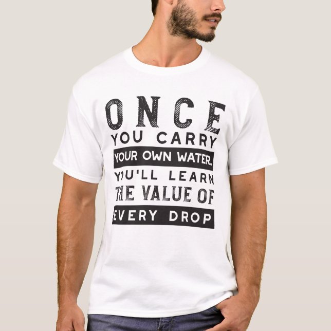 T-shirt Conception de devis de sagesse - Valeur de chaque  (Devant)