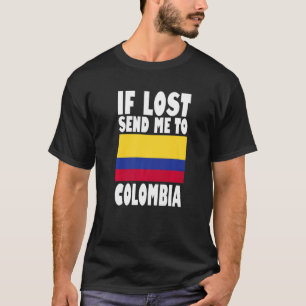 T-shirt Conception de drapeau de Colombie Si perdu envoye