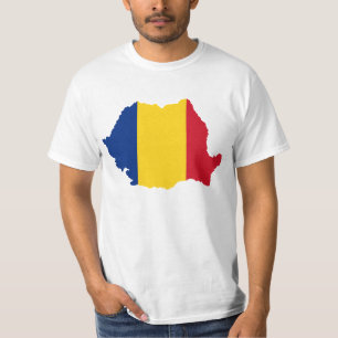 T-shirt Conception de drapeau de pays de la Roumanie