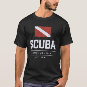T-shirt Conception de drapeau de plongée en profondeur Mix