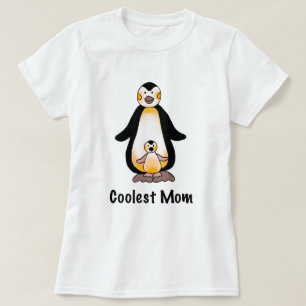 T-shirt Conception de famille de manchot pour la mère la p