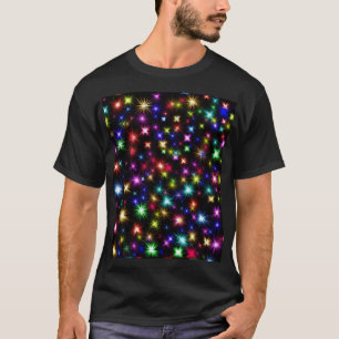 T-shirt Conception de feux d'artifice Étoiles Colorées