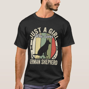 T-shirt Conception de fille de berger allemand amoureuse d