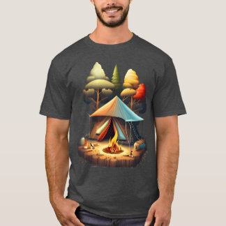 T-shirt Conception de fille de camping Inent