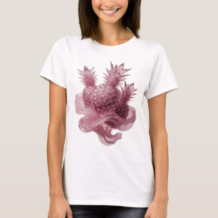 T-shirt Conception de FRUIT en VERRE ROSE argenté spiritue