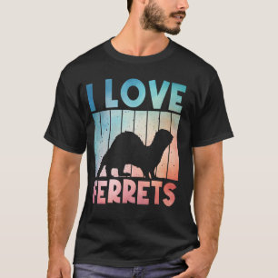 T-shirt Conception de furet cool pour hommes femmes amateu