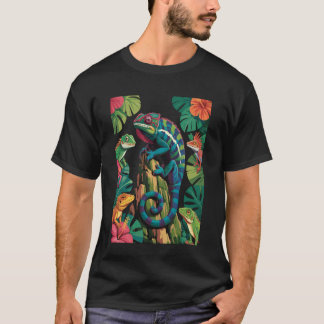 T-shirt Conception de geckos colorés Caméléon cool Amateur