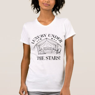T-shirt Conception de Glamping Luxe Sous les Étoiles