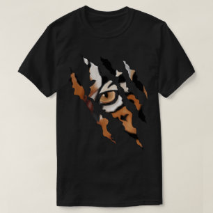T-shirt Conception de griffe à rayure d'œil de tigre