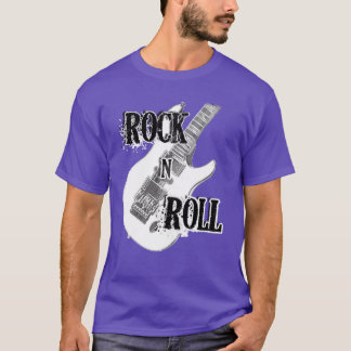 T-shirt Conception de guitare électrique Rock and Roll ami