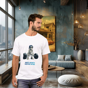 T-shirt Conception de gym de squelette drôle de fitness