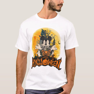 T-shirt Conception de Halloween de dessin animé effrayant