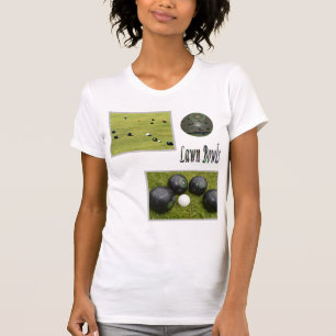 T-shirt Conception De Jeu De Bowles De Pelouse,