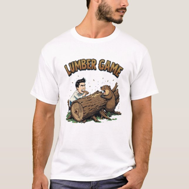 T-shirt Conception de jeux de bois - Beaver vs concurrence (Devant)