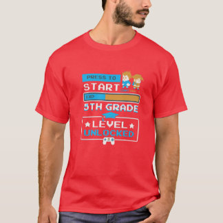 T-shirt Conception de jeux vidéo déverrouillés de 5e année