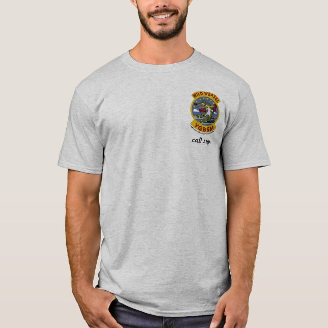 T-shirt Conception de la belette F-105 (de couleur claire) (Devant)