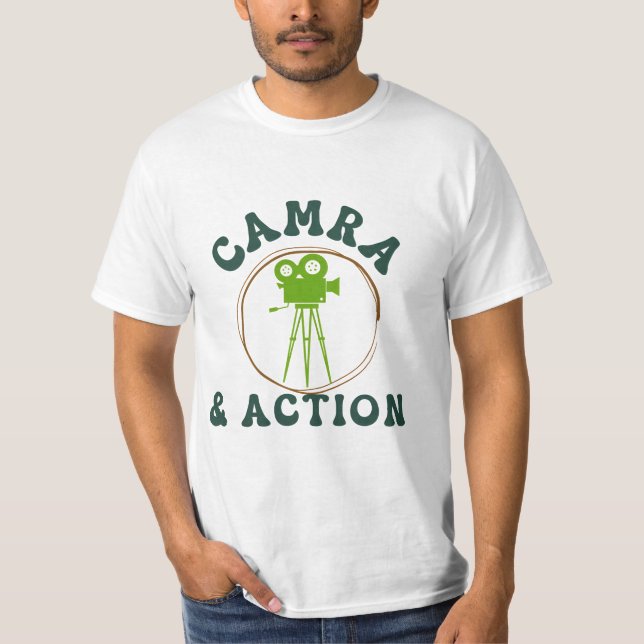 T-shirt Conception de la caméra et de l'action (Devant)