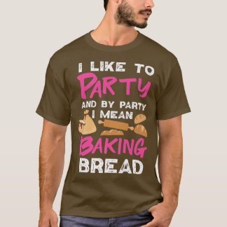 T-shirt Conception De La Cuisson De Pain Pour Filles Et Fe