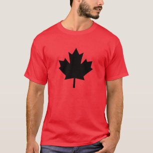 T-shirt Conception de la feuille d'érable noire canadienne