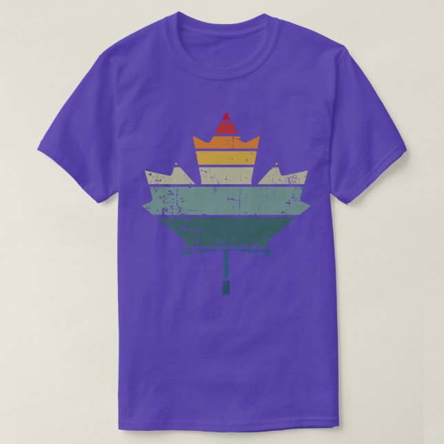 T-shirt Conception de la Fierté Retro Maple Leaf Canada  (Design devant)