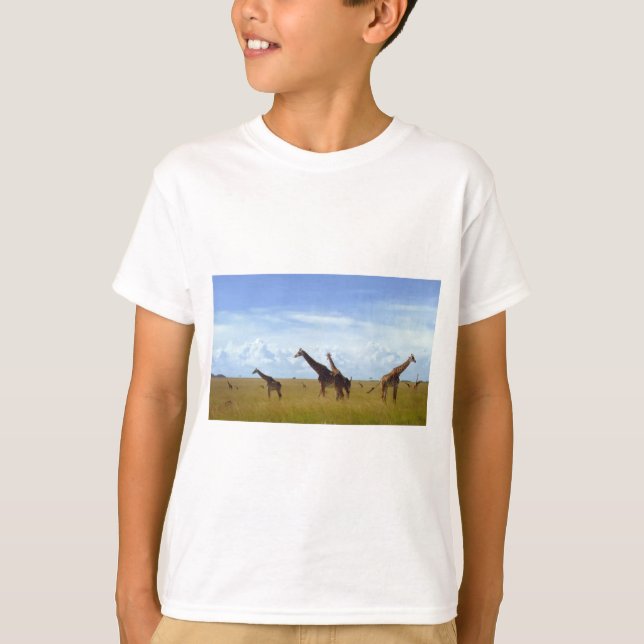 T-shirt Conception de la girafe du parc national de Nairob (Devant)
