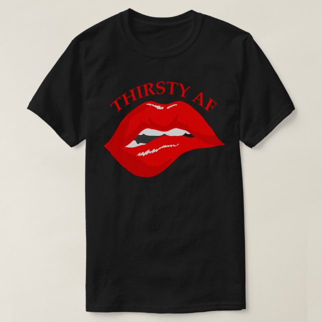 T-shirt conception de la lèvre de soif (Design devant)