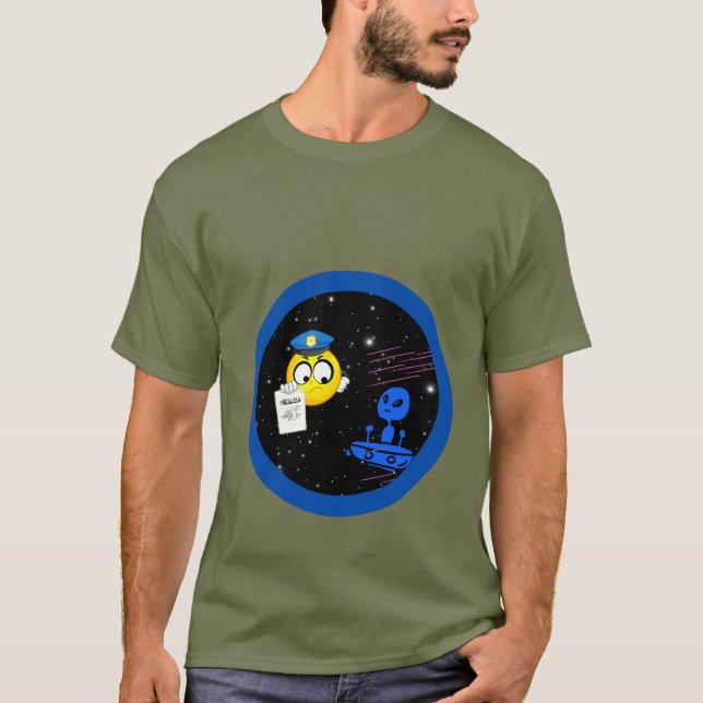 T-shirt Conception de la police spatiale (Devant)
