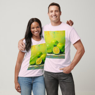T-shirt Conception de la pop été brillante de Limes