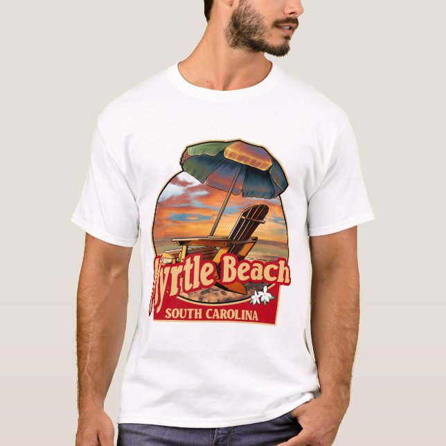 T-shirt Conception de la scène de Myrtle Beach SC (Devant)