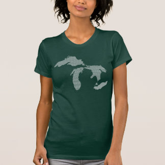 T-shirt Conception de la vague des femmes du Michigan