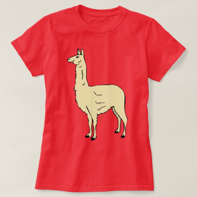 T-shirt Conception de lama mignon #1 (Design devant)