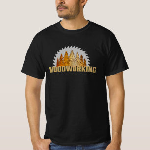 T-shirt Conception de lame de scie de forêt de menuiserie