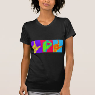 T-shirt Conception de langue des signes de LOL ASL