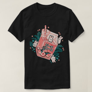 T-shirt Conception de lapin au jus de pêche Kawaii