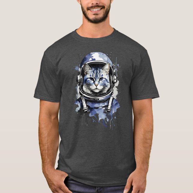 T-shirt Conception de l'astronaute bleu (Devant)