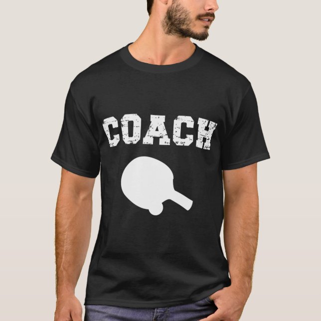 T-shirt Conception De L'Entraîneur De Tennis De Table. Ins (Devant)