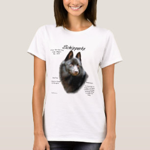 T-shirt Conception de l'historique de Schipperke