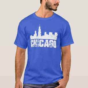 T-shirt Conception de l'horizon de Chicago inversé surdime
