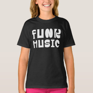 T-shirt conception de logo de musique funk