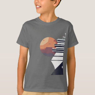 T-shirt Conception de logo d'ours minimaliste sur bateau d