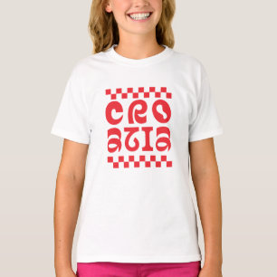 T-shirt conception de logo du pays Croatie