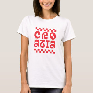 T-shirt conception de logo du pays Croatie