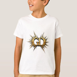 T-shirt Conception de logo emblème monogramme or luxe