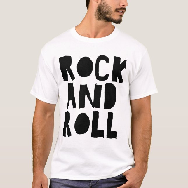 T-shirt conception de logo gras rock and roll (Devant)